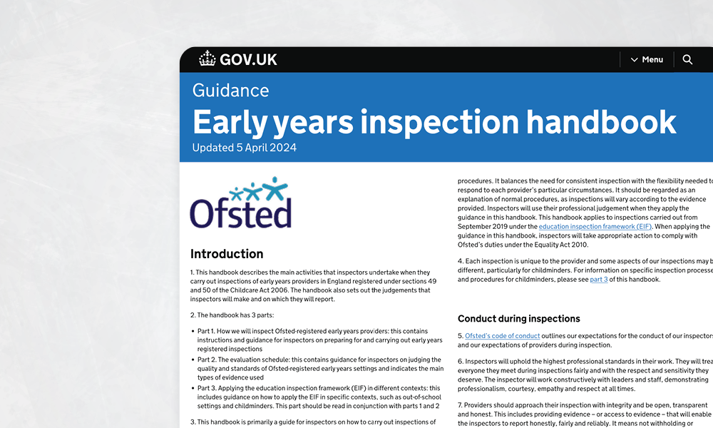 Ofsted’s new inspection framework in the Early Years Foundation Stage (EYFS) Blog Hero Image