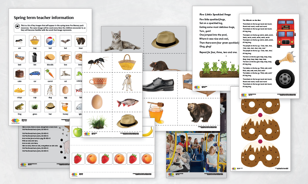 Cornerstones example of eyfs pre-literacy pack