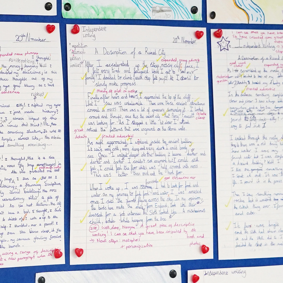 How English is embedded in the Cornerstones curriculum